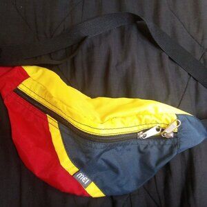 Vintage MEI Color Block Fanny Pack Belt Bag Waist Pouch
